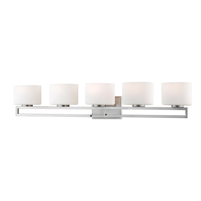 Z-Lite Privet 5 Light Vanity, Brushed Nickel - 335-5V-BN-LED