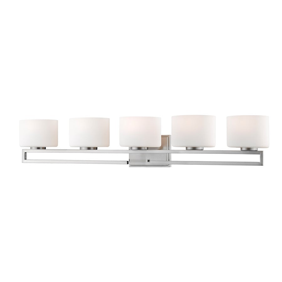 Z-Lite Privet 5 Light Vanity, Brushed Nickel - 335-5V-BN-LED