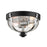 Z-Lite Burren 2 Light Flush Mount, Matte Black/Chrome/Seedy - 337F2MB-CH