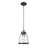 Z-Lite Burren 1 Light Mini Pendant, Matte Black/Chrome/Seedy - 337MP-MB-CH
