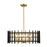 Z-Lite Haake 6 Light Pendant, Satin Brass/Matte Black - 338-24MB-SBR