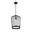 Z-Lite Lido 1 Light Pendant, Matte Black/Clear