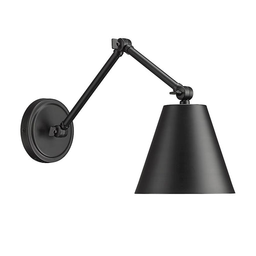 Z-Lite Regent 1 Light Wall Sconce, Matte Black - 347S-MB