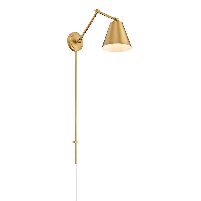 Z-Lite Regent 1 Light Wall Sconce, Rubbed Brass