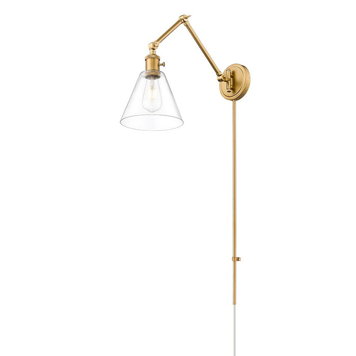 Z-Lite Gayson 1 Light 7.75" Wall Sconce, Rubbed Brass