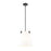 Z-Lite Weston 3 Light Pendant, Matte Black/White Linen - 3501P13-MB