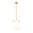 Z-Lite Weston 3 Light Pendant, Modern Gold/White Linen - 3501P13-MGLD