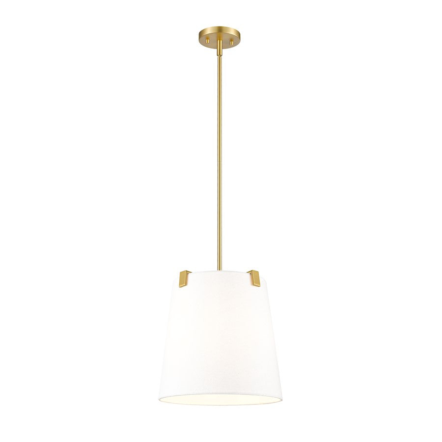 Z-Lite Weston 3 Light Pendant, Modern Gold/White Linen - 3501P13-MGLD