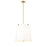 Z-Lite Weston 5 Light Pendant, Modern Gold/White Linen - 3501P18-MGLD