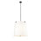 Z-Lite Weston 6 Light Pendant, Matte Black/White Linen - 3501P24-MB