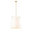 Z-Lite Weston 6 Light Pendant, Modern Gold/White Linen - 3501P24-MGLD