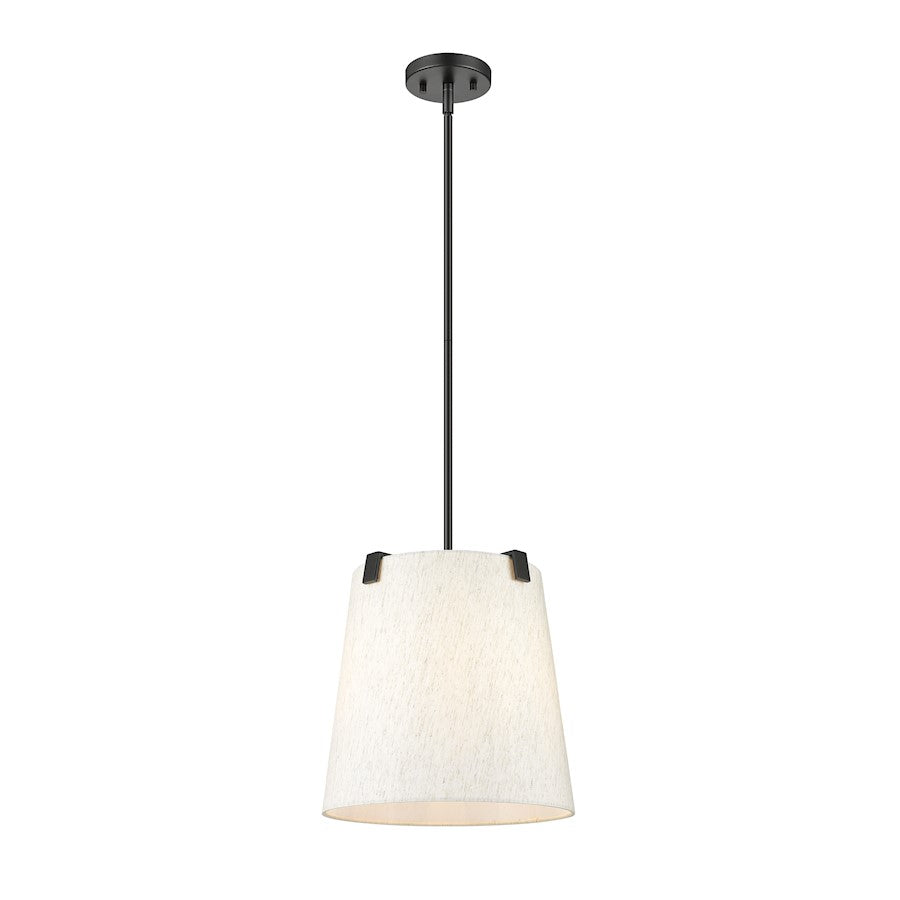 Z-Lite Weston 3 Light Pendant, Matte Black/Cream - 3502P13-MB