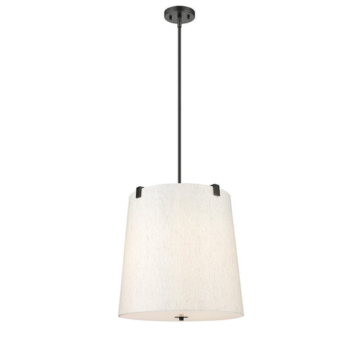 Z-Lite Weston 5 Light Pendant, Matte Black/Cream - 3502P18-MB