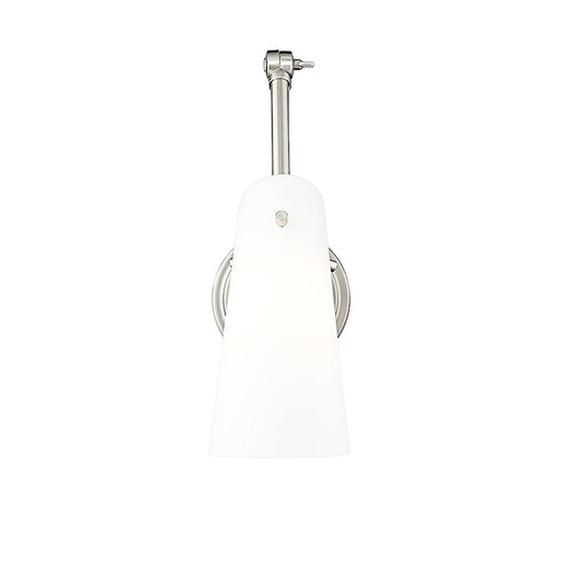 Z-Lite Julia 1 Light Wall Sconce, Brushed Nickel/Opal