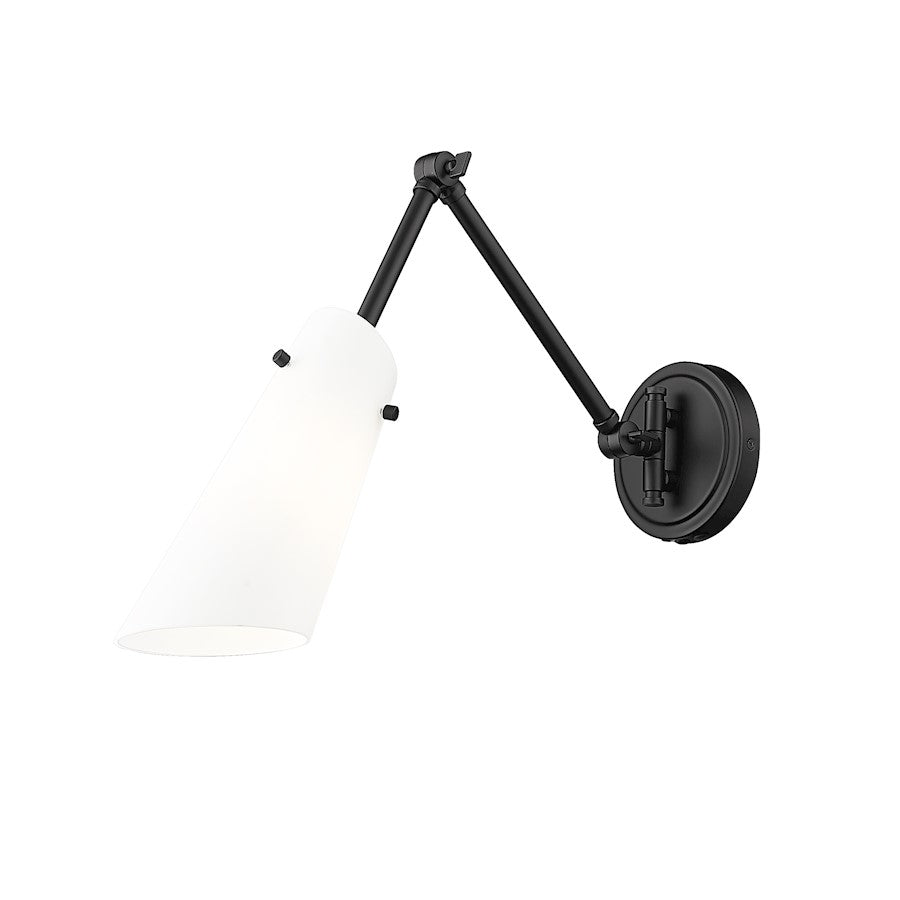 Z-Lite Julia 1 Light Wall Sconce, Matte Black/Opal - 350S-MB