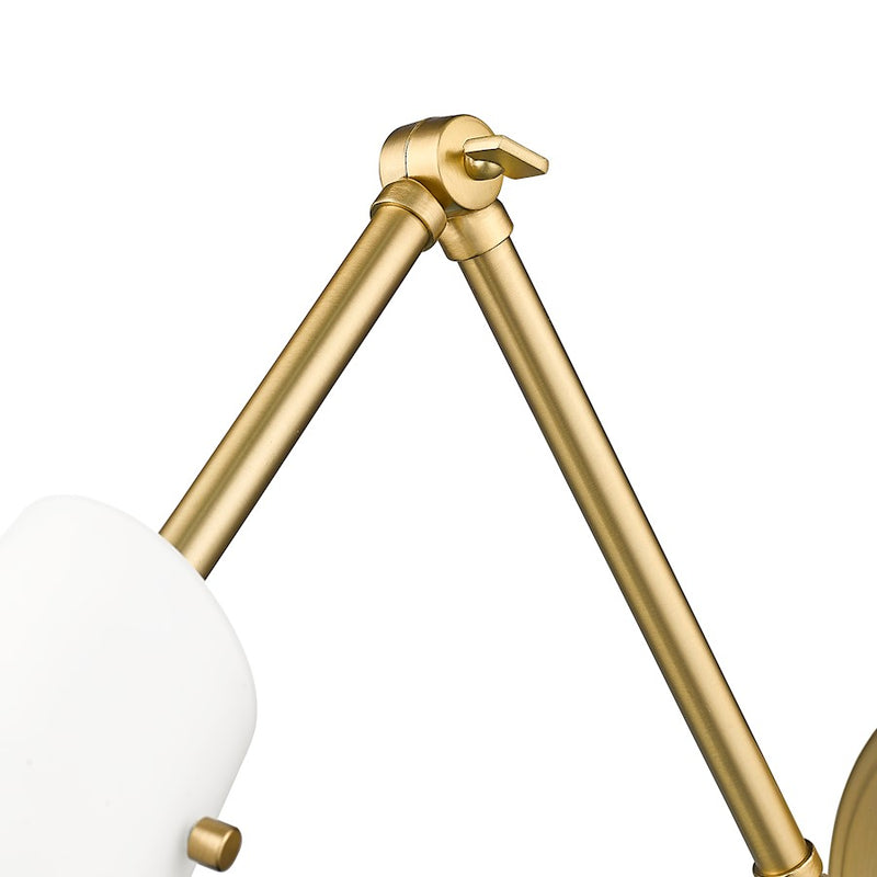 Z-Lite Julia 1 Light Wall Sconce, Modern Gold/Opal