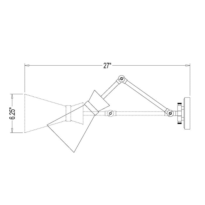 Z-Lite Soriano 1 Light Wall Sconce, Brushed Nickel