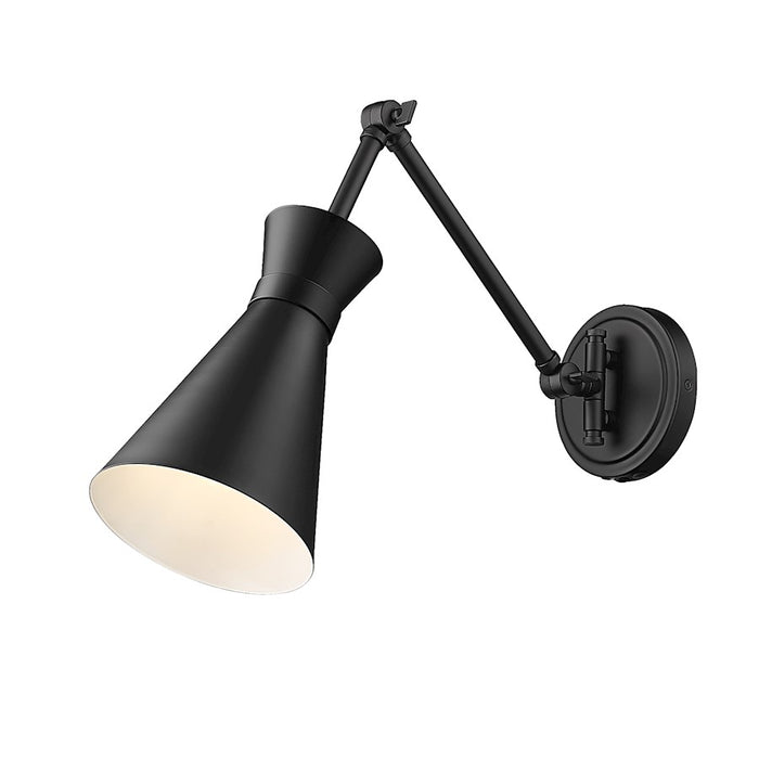 Z-Lite Soriano 1 Light Wall Sconce, Matte Black - 351S-MB