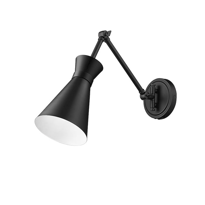 Z-Lite Soriano 1 Light Wall Sconce, Matte Black