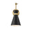 Z-Lite Soriano 1 Light Wall Sconce, Matte Black/Modern Gold