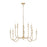 Z-Lite Allistair 10 Light Chandelier, Modern Gold/Clear Ribbed - 352-10MGLD