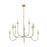 Z-Lite Allistair 10 Light Chandelier, Modern Gold/Clear Ribbed