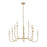 Z-Lite Allistair 10 Light Chandelier, Modern Gold/Clear Ribbed