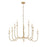 Z-Lite Allistair 10 Light Chandelier, Modern Gold/Clear Ribbed