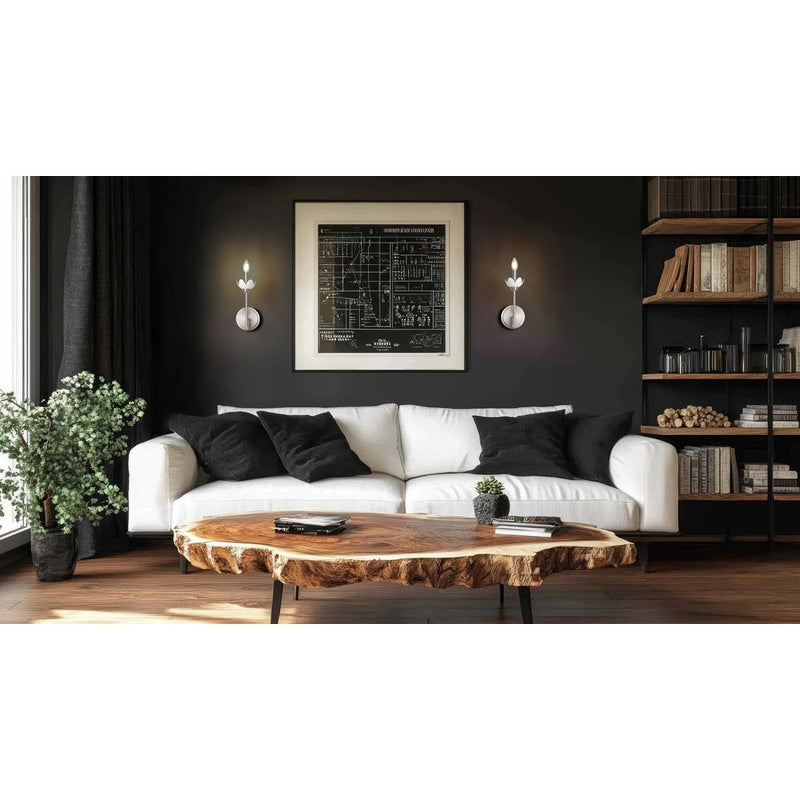 Z-Lite Allistair 1 Light Wall Sconce, Brushed Nickel/Clear Ribbed