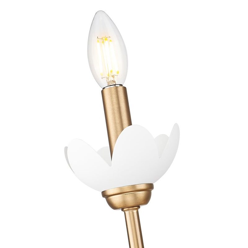 Z-Lite Allistair 1 Light Wall Sconce, Modern Gold/Clear Ribbed