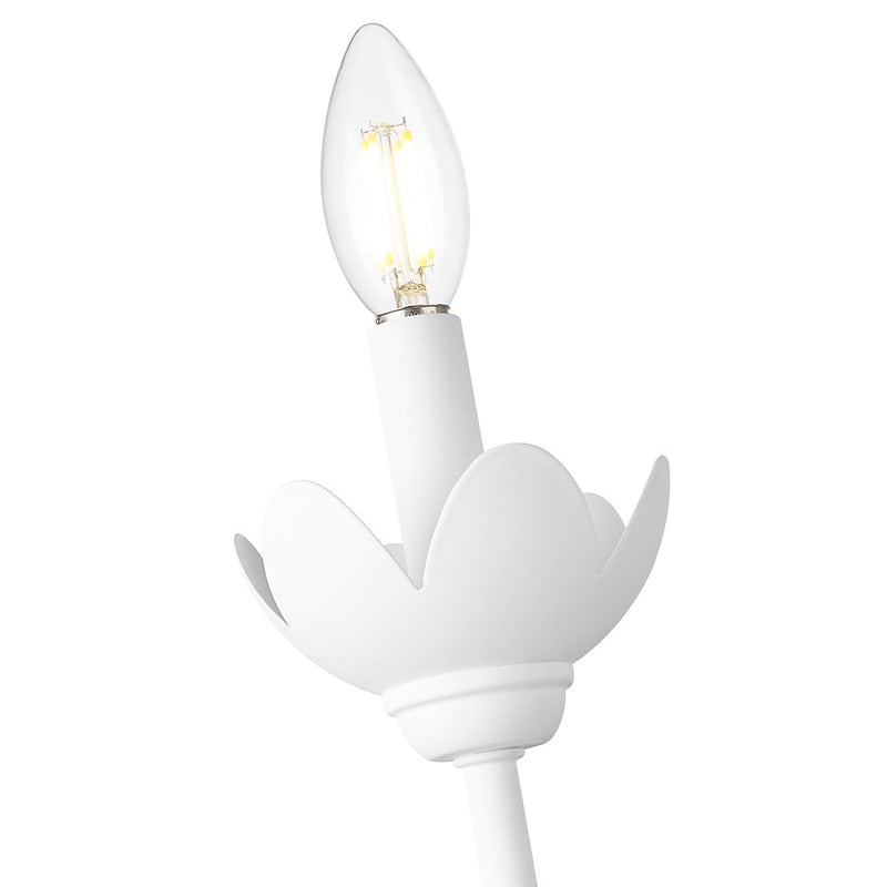 Z-Lite Allistair 1 Light Wall Sconce, Textured White/Clear Ribbed