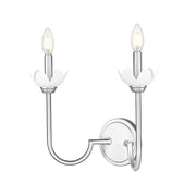 Z-Lite Allistair 2 Light Wall Sconce, Brushed Nickel/Clear Ribbed - 352-2S-BN
