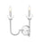 Z-Lite Allistair 2 Light Wall Sconce, Brushed Nickel/Clear Ribbed - 352-2S-BN