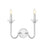 Z-Lite Allistair 2 Light Wall Sconce, Brushed Nickel/Clear Ribbed
