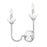 Z-Lite Allistair 2 Light Wall Sconce, Brushed Nickel/Clear Ribbed