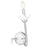 Z-Lite Allistair 2 Light Wall Sconce, Brushed Nickel/Clear Ribbed