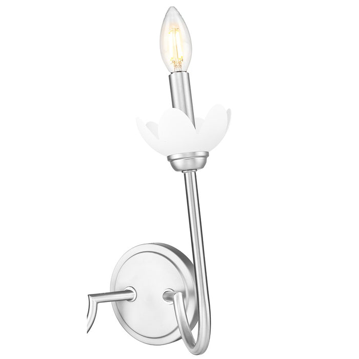 Z-Lite Allistair 2 Light Wall Sconce, Brushed Nickel/Clear Ribbed