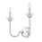 Z-Lite Allistair 2 Light Wall Sconce, Brushed Nickel/Clear Ribbed