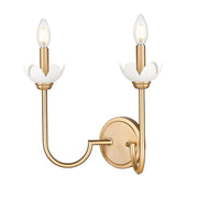 Z-Lite Allistair 2 Light Wall Sconce, Modern Gold/Clear Ribbed - 352-2S-MGLD