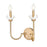 Z-Lite Allistair 2 Light Wall Sconce, Modern Gold/Clear Ribbed - 352-2S-MGLD