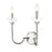 Z-Lite Allistair 2 Light Wall Sconce, Polished Nickel/Clear Ribbed - 352-2S-PN