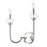 Z-Lite Allistair 2 Light Wall Sconce, Polished Nickel/Clear Ribbed