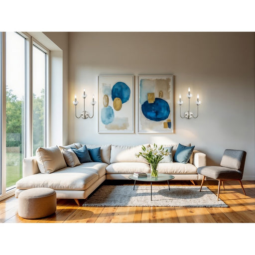 Z-Lite Allistair 3 Light Wall Sconce, Brushed Nickel/Clear Ribbed