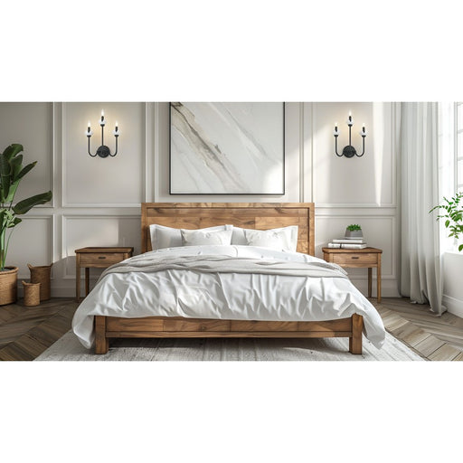 Z-Lite Allistair 3 Light Wall Sconce, Matte Black/Clear Ribbed