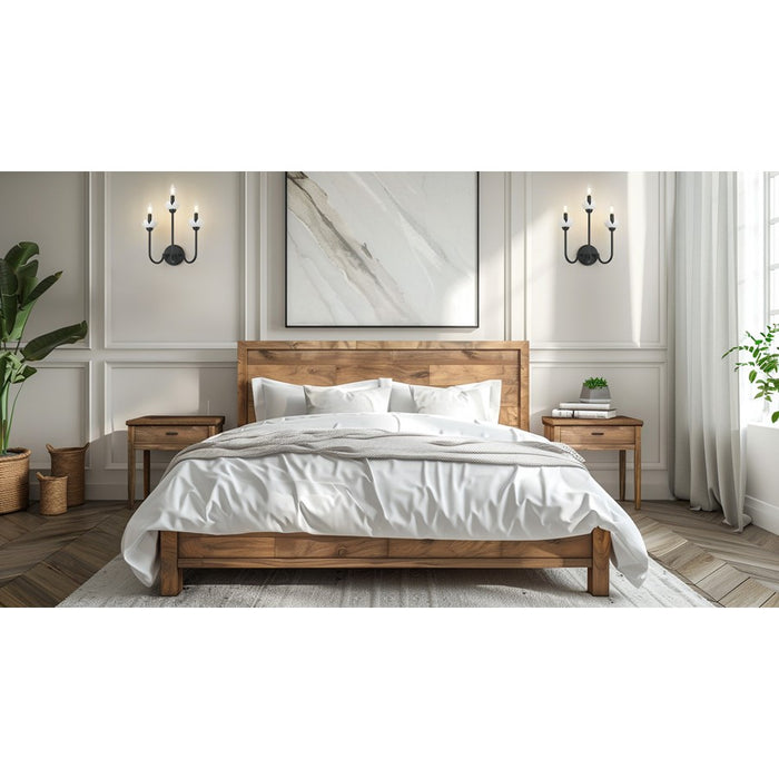 Z-Lite Allistair 3 Light Wall Sconce, Matte Black/Clear Ribbed