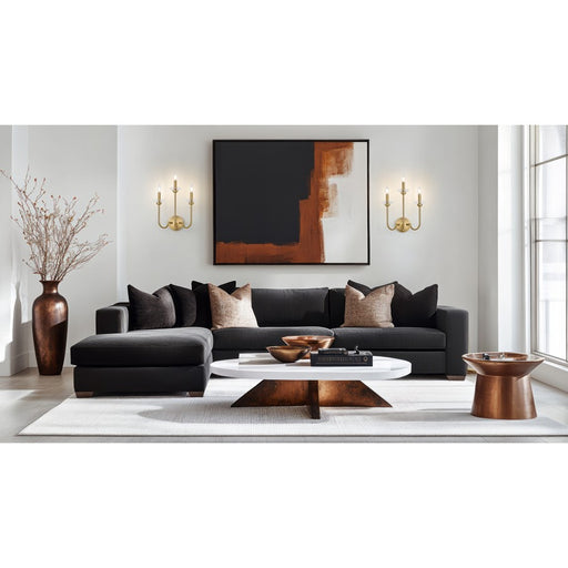 Z-Lite Allistair 3 Light Wall Sconce, Modern Gold/Clear Ribbed