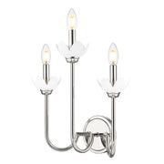 Z-Lite Allistair 3 Light Wall Sconce, Polished Nickel/Clear Ribbed - 352-3S-PN