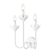 Z-Lite Allistair 3 Light Wall Sconce, Textured White/Clear Ribbed - 352-3S-TW