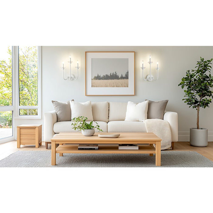 Z-Lite Allistair 3 Light Wall Sconce, Textured White/Clear Ribbed