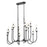 Z-Lite Allistair 12Lt Linear Chandelier, Matte Black/Clear Ribbed